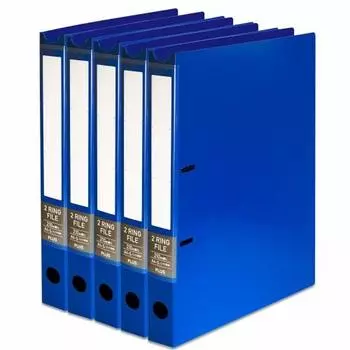 Plus 2 ring file wide cover A4 storage blue FL-201RF 84-831E