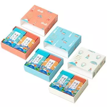 Plus Air In Fuji Eraser TOKYO Маленькая коробка 3 цвета набор 6 шт. Mt. (23-24 версия) ЭР-100АИФ-2П 36-5993
