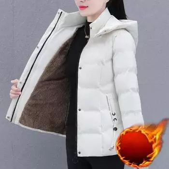 Плюс бархатная стеганая куртка с хлопковой подкладкой женская осень и зима 2024 новое пальто корейская мода повседневное теплое женское пальто верх M синий