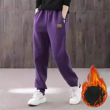 Плюс бархатные утолщенные леггинсы женские осенне-зимние эластичные шаровары с высокой талией для спорта и отдыха XXXXL чёрный