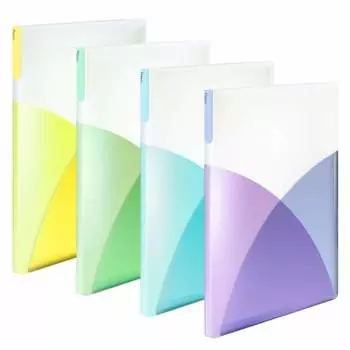 Plus Clear File A4 Vertical 40 Pockets Pasty Pasty Fruit Squash 4 Color Set