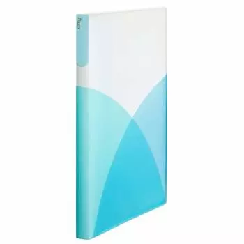 Plus Clear File A4 Vertical 40 Pockets Pasty 98-414 Soda Blue