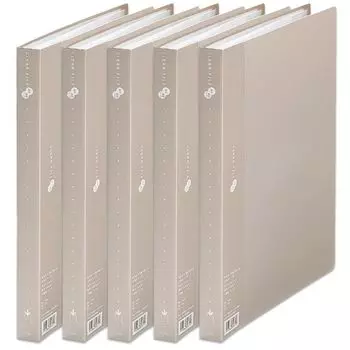 Plus Clear File Super Economy A4 Vertical 40 Pockets Gray 5 Book Set FC-124EL 88-4305