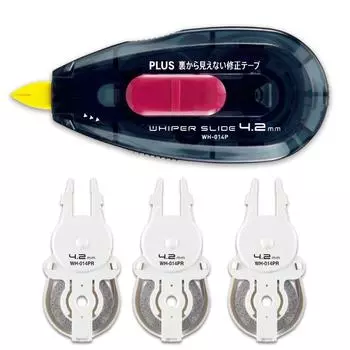 Plus correction tape invisible from the back tape width 1 piece 3 replacement tapes 4.2mm WH-014 +