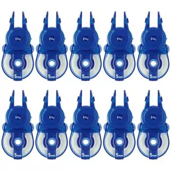 Plus Correction Tape Whiper Slide 5mm Blue Replacement Tape 10 Pieces 49-562