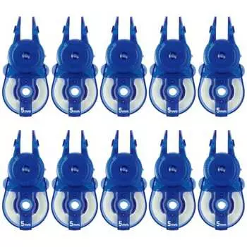 Plus Correction Tape Whiper Slide 5mm Blue Replacement Tape 10 Pieces 49-562
