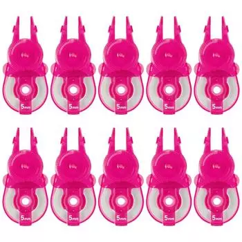 Plus Correction Tape Whiper Slide 5mm Pink Replacement Tape 10 Pieces 49-561
