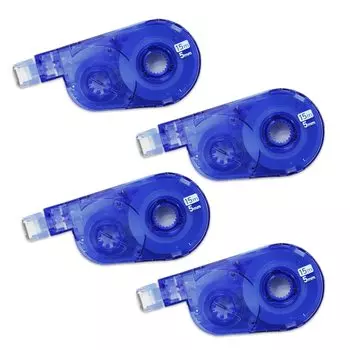 Plus Correction Tape Wiper Switch 5mm Blue Replacement Tape Value Pack of 4 WH-1515R-4 51-922