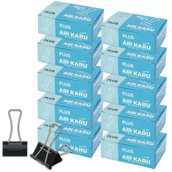 Plus Double Clip Air Calu Large Black 100 штук штук x 10 x 10 (10 коробок) 35-506