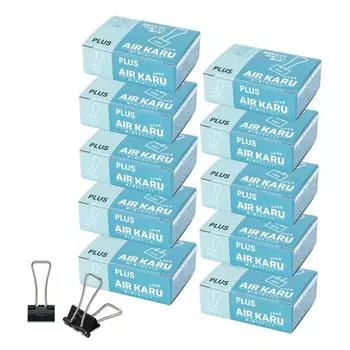 Plus Double Clip Air Calu Small Black 100 штук штук x 10 x 10 (10 коробок) 35-508
