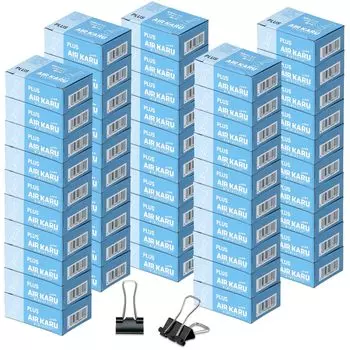 Plus Double Clip Air Karu Beans Black 500 шт. шт. x 50 x 50 (10 коробок) 35-557 чёрный
