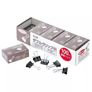 Plus Double Clip Medium Value Pack из 100 шт. Черный CP-104-10P 35-582