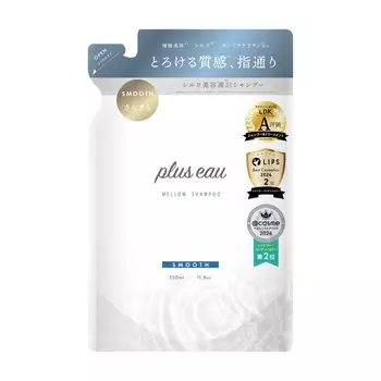 plus eau шампунь мягкий, мягкий, белый, цветочный, аромат груши, сменный блок 350 мл & белый