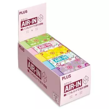 Plus Eraser Patterned Floral 5 colors 4 pieces each 5 color set Air-in 36-48020 (blue, pink, green, yellow, purple)