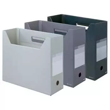 Plus File Box A4 Side Width 100mm Deja Vu FL-023BF Monotone 3 Color Set