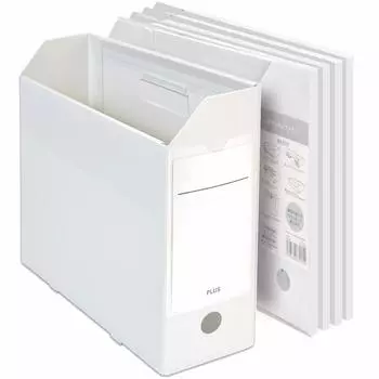 Plus File Box PP Box File A4 White Set of 5 + 76-0065