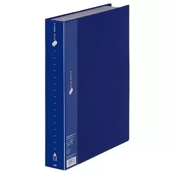 Plus File Clear File Super Economy A4 Vertical 80 Pockets Navy 88-451