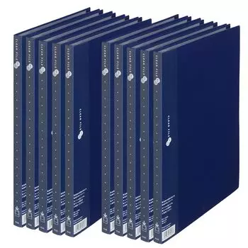 Plus File Clear File Super Economy A4 Vertical 20 Pockets Navy 10 Books FC-122EL 88-42110