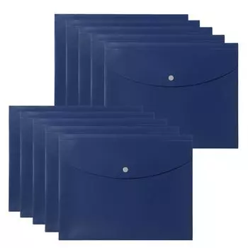 Plus File with Pocket Envelope with Gusset A4 Horizontal Blue 10 Books FL-121CH 88-57110