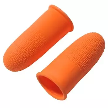 Plus Finger Cot M Size 10 Pieces Orange 35-957