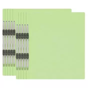PLUS flat file A4 vertical 2 holes 10 book pack Green No.021NP 78-596