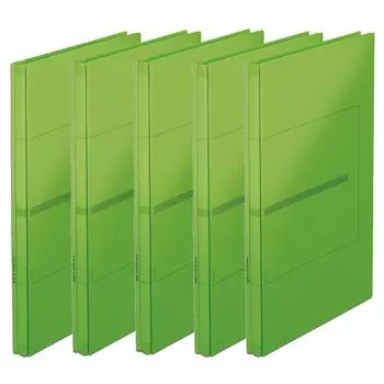 Plus Flat File A4 Vertical 2 Holes Back Width Stretchable Cenovus EX 5 Books Green зелёный