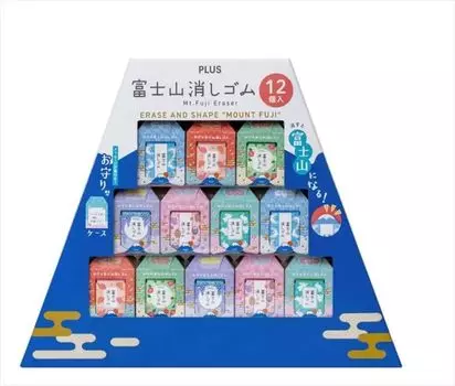 Plus Fuji eraser set of amulet Fuji Mt. 12, Mt.
