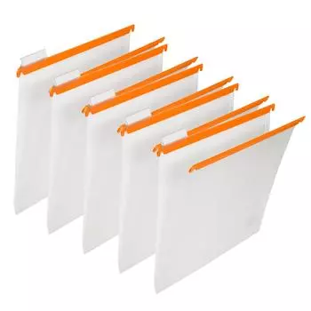 Plus Hanging Folder PP Hanger Folder 5 Pieces Orange x5 OR 34-004 PHF-A4