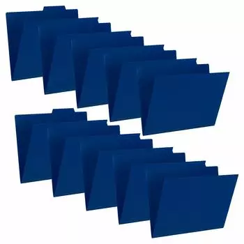 Plus Individual Folder PP A4 Navy x 2 10-Pack 86-805