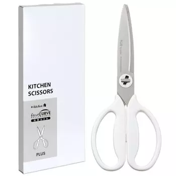 Plus Kitchen Cooking Dishwasher Fit Cut Mushroom Paper Box Packaging 35728 Ножницы, Разборка, Безопасные, Острые, Изогнутые, Белые,