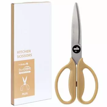 Plus Kitchen Cooking Нержавеющая посудомоечная машина Fit Cut Sand Paper Box Упаковка 35732 Ножницы, Ножницы, Разобранные, Стальные, Безопасные, Острые, без стресса,