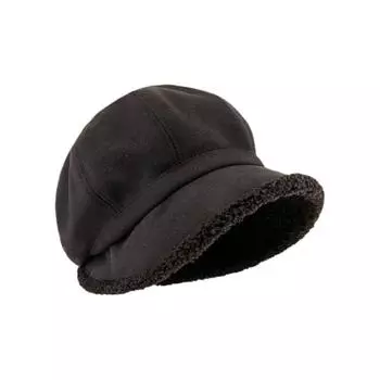 Plus Lamb Hair Suede Bucket Hat Wide Brim Painter Hat New Leisure Visor Cap Women Girl чёрный