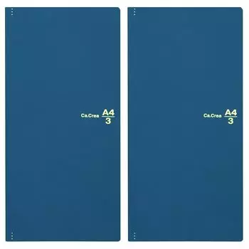 PLUS Memo Pad Блокнот A4 x Премиум Ткань Матовый Синий 2 Книги x 2 Ka.Crie 1/3 NO-605GP 77-928