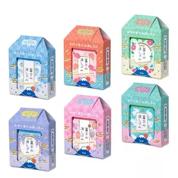 Plus Mount Fuji Eraser Amulet Mount Fuji Set of x 6 Air-in (Limited Edition) Eraser, 6, ER-100AIFP, 36-519