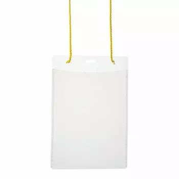 Plus Name Tag Hanging Type for Events Postcard Size 50 Pieces Yellow 84-804