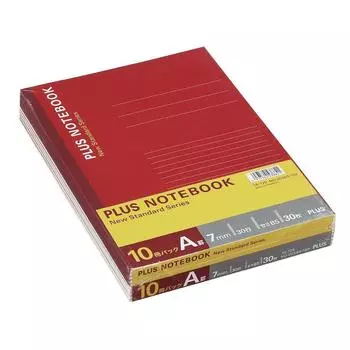 PLUS Notebook 30 sheets pack Semi-B5 (No. 6) A-lined 10-book NO-003AS-10P 76-729