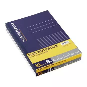 PLUS Notebook 30 sheets pack Semi-B5 (No. 6) B-ruled 10-book NO-003BS-10P 76-730