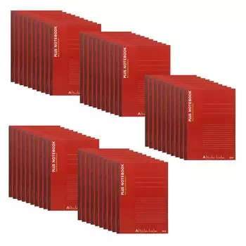 PLUS Notebook 30 sheets Red 50 books Semi-B5 (No. 6) A-lined NO-003AS 76-701 50