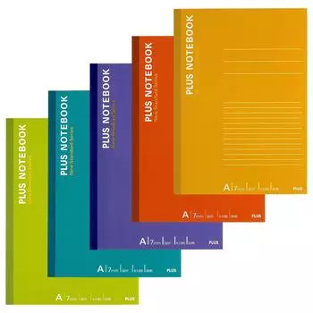 PLUS Notebook Semi B5 30 sheets 5 volumes 5 colors included (No. 6) A-lined NO-003AS-5CP 76-731