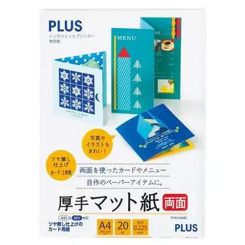 PLUS Plus Inkjet Thick Matte Double A4 20 листов бумаги, Бумага, Двусторонняя, Размер, IT-W122MC 46-117
