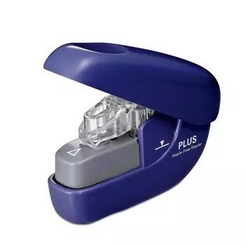 PLUS Plus Needleless Stapler Paper Clinch Blue SL-106NB 31-124
