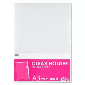 Плюс прозрачный держатель A3 10 шт. в упаковке полипропилен прозрачный толщина FL-211HO 88-515 (PP) 0.25мм