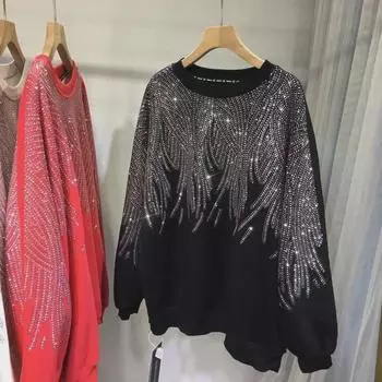 Плюс размер 2-300 Catty Velvet толстый свитер с длинными рукавами для женщин с роскошным ромбовидным дизайном 4XL красный