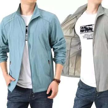 Плюс размер 5XL солнцезащитная куртка мужская летняя уличная быстросохнущая кожаная куртка мужская спортивная куртка для езды на велосипеде, пешего туризма, рыбалки, кемпинга M небесно-голубой