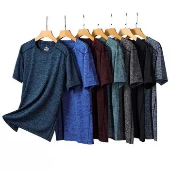 Плюс размер 8xl футболка мужская креативная простая быстросохнущая дышащая футболка мужская летняя футболка M чёрный