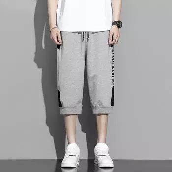 Плюс размер 8XL летние мужские шорты с принтом свободные мужские спортивные повседневные укороченные брюки M чёрный