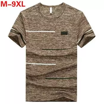Плюс размер 9xl Верхняя футболка Тонкая футболка Мужская спортивная футболка с коротким рукавом M