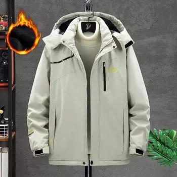 Плюс размер 9XL зимняя мужская куртка плюс бархатная толстая стеганая куртка для среднего возраста ветрозащитная мужская куртка для активного отдыха 9XL чёрный