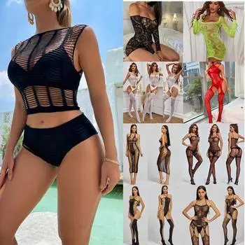 Плюс размер боди без вырезов сексуальное женское белье женское сетчатое кружево Флора открытый бюстгальтер чулки эротические боди порно нижнее белье One Size