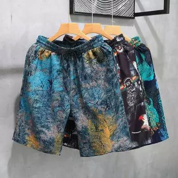 Плюс размер Большие высокие мужские летние пляжные спортивные шорты свободного кроя повседневные удобные модные 12XL